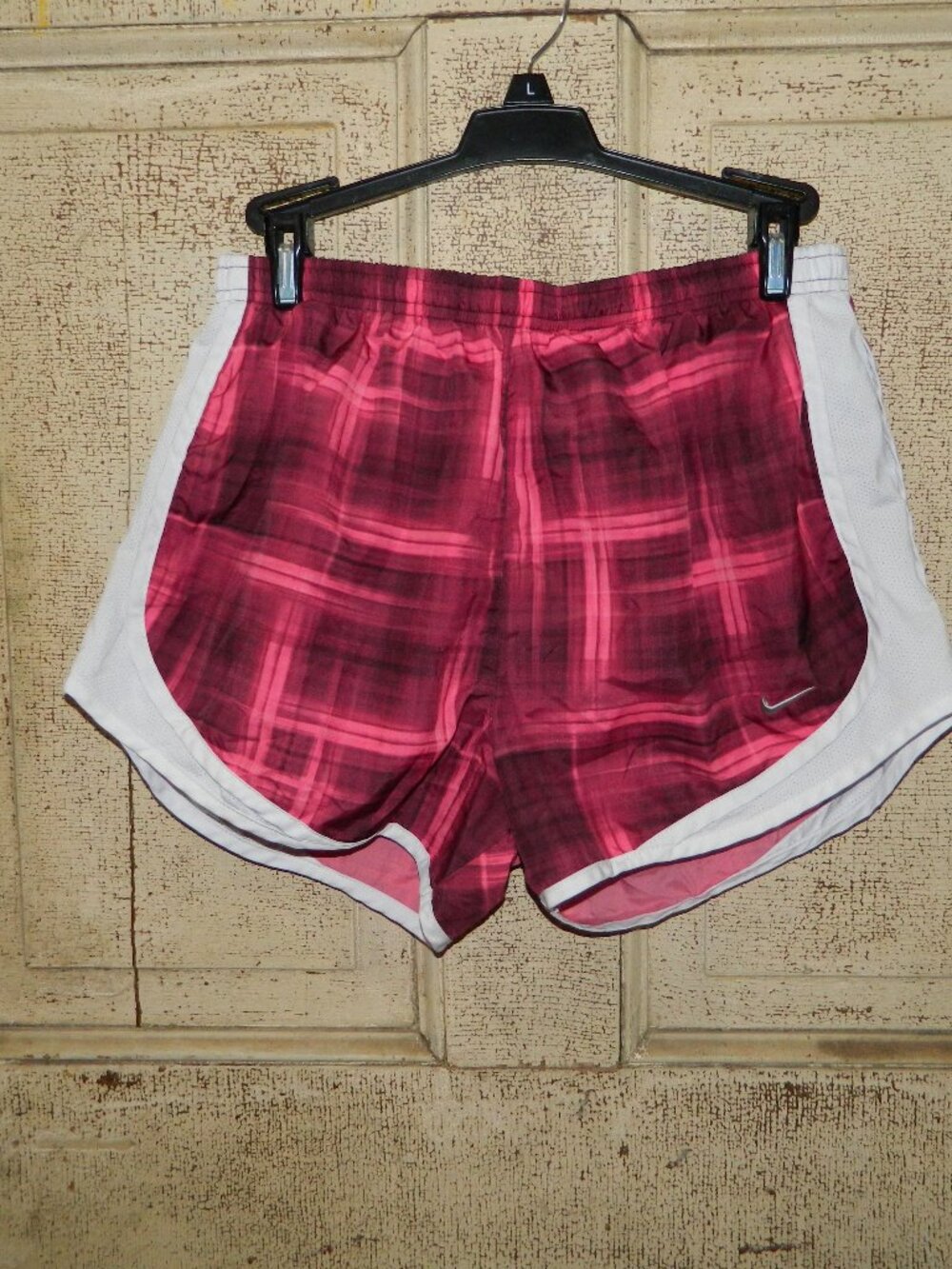 Nike Tempo Athletic Plaid Shorts 455702-603 Sz M (AA-36)